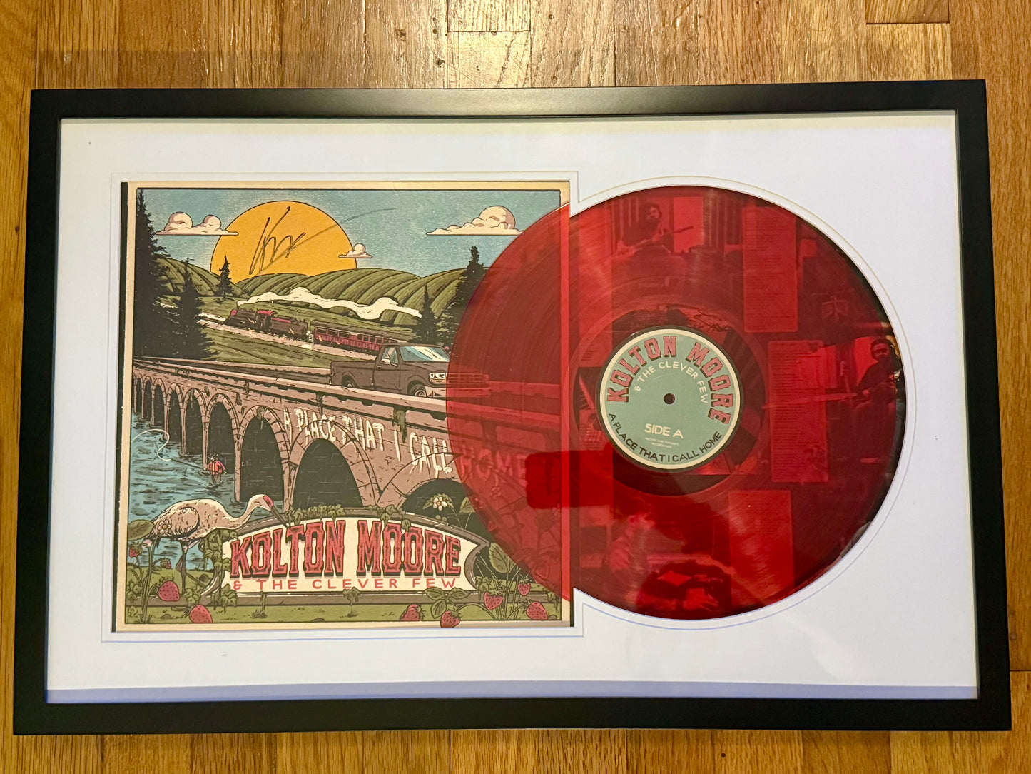 Framed Autographed Vinyl Record (A Place That I Call Home)